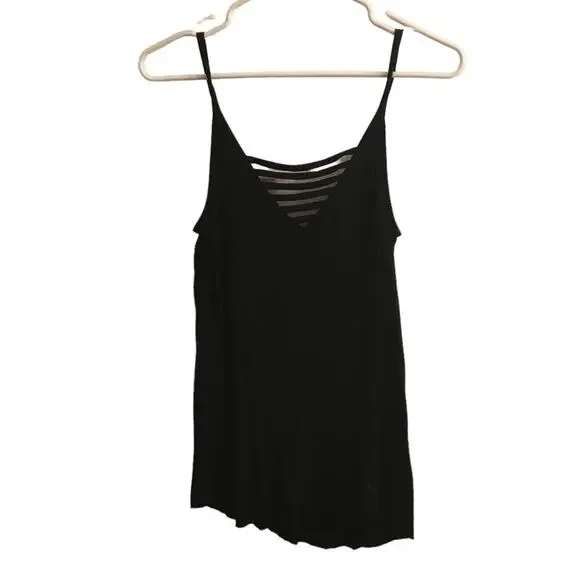 PINK Super Soft Black Strappy V-neck Tank Top Size Small - Picture 7 of 7